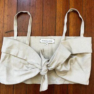 Eliza Faulker linen bow crop top